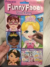 Pegatinas de rompecabezas para niños, juegos de rompecabezas de princesa de cara a cara, dinosaurio de ensamblaje, juguete educativo de entrenamiento de reconocimiento