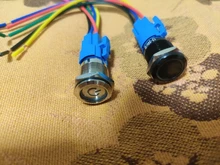 Switch Ring-Lamp-Power Symbol-Button Led-Light Self-Lock Metal Waterproof NO 1NO1NC 16mm