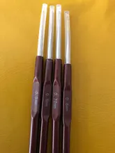 4 unids/lote aguja con gancho de ganchillo, Micro gancho para hacer trenzar rastas, herramientas para el cabello, 0,5 Mm, 0,6 Mm, 0,7 Mm, 0,8 Mm, mango liso