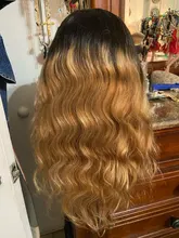 Rubia peluca con malla frontal Ombre pelucas de cabello humano cuerpo onda de encaje peluca con malla frontal 1B 30 cierre de la onda del cuerpo de la peluca Remy Ombre Peluca de pelo brasileño