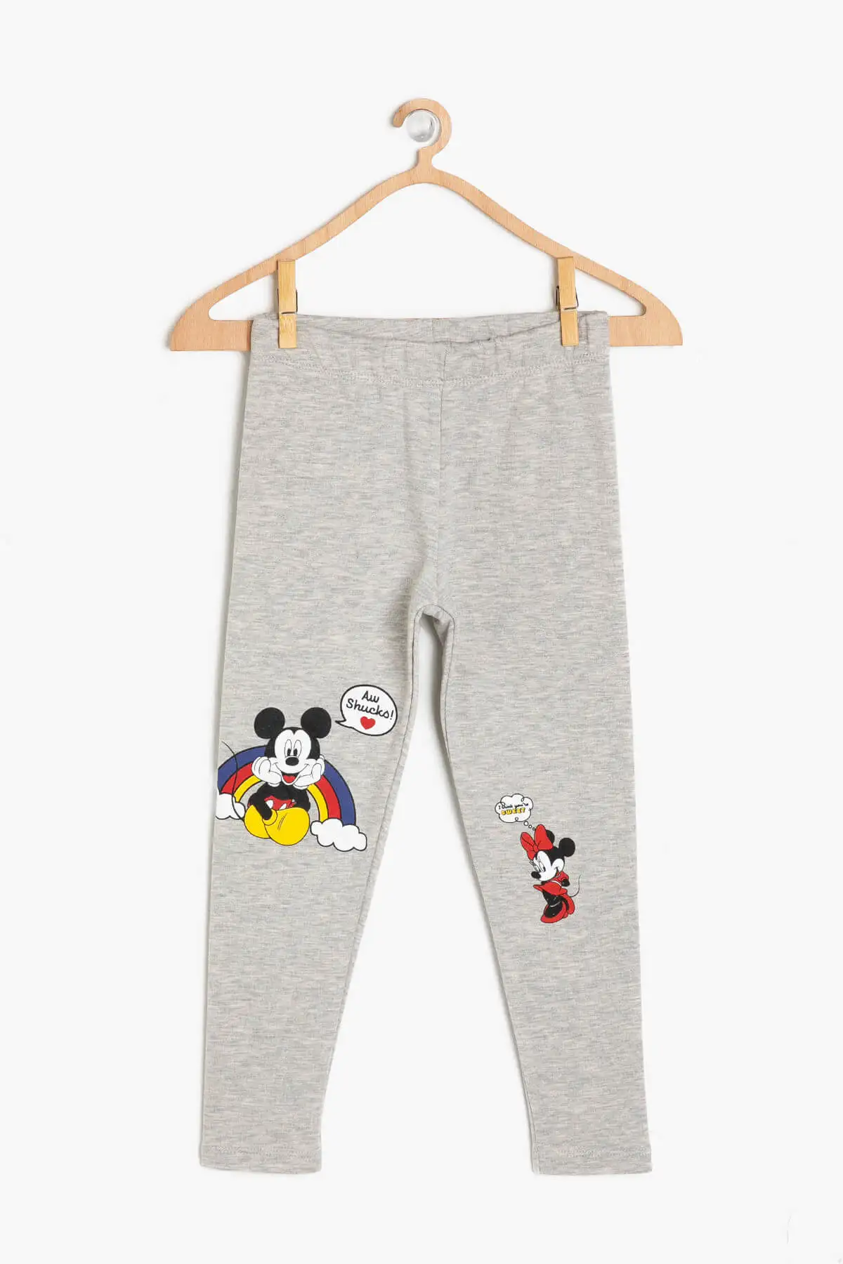 Coton Kids/серые хлопковые леггинсы с Минни для девочек