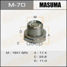 Болт Маслосливной A/T С Магнитом Masuma Toyota Allex.Nze124.Zze124 Masuma арт. M70