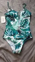 PatPat-bañadores familiares estampados de hojas verdes, ropa de mujer de verano, novedad de 2021