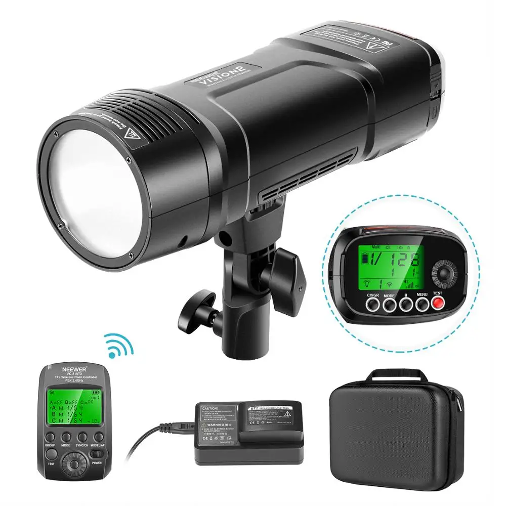US $195.99 Neewer VISION2 200Ws 24G TTL Flash Strobe Compatible With Sony DSLR Cameras Pocket Monolight With Wireless Trigger Battery