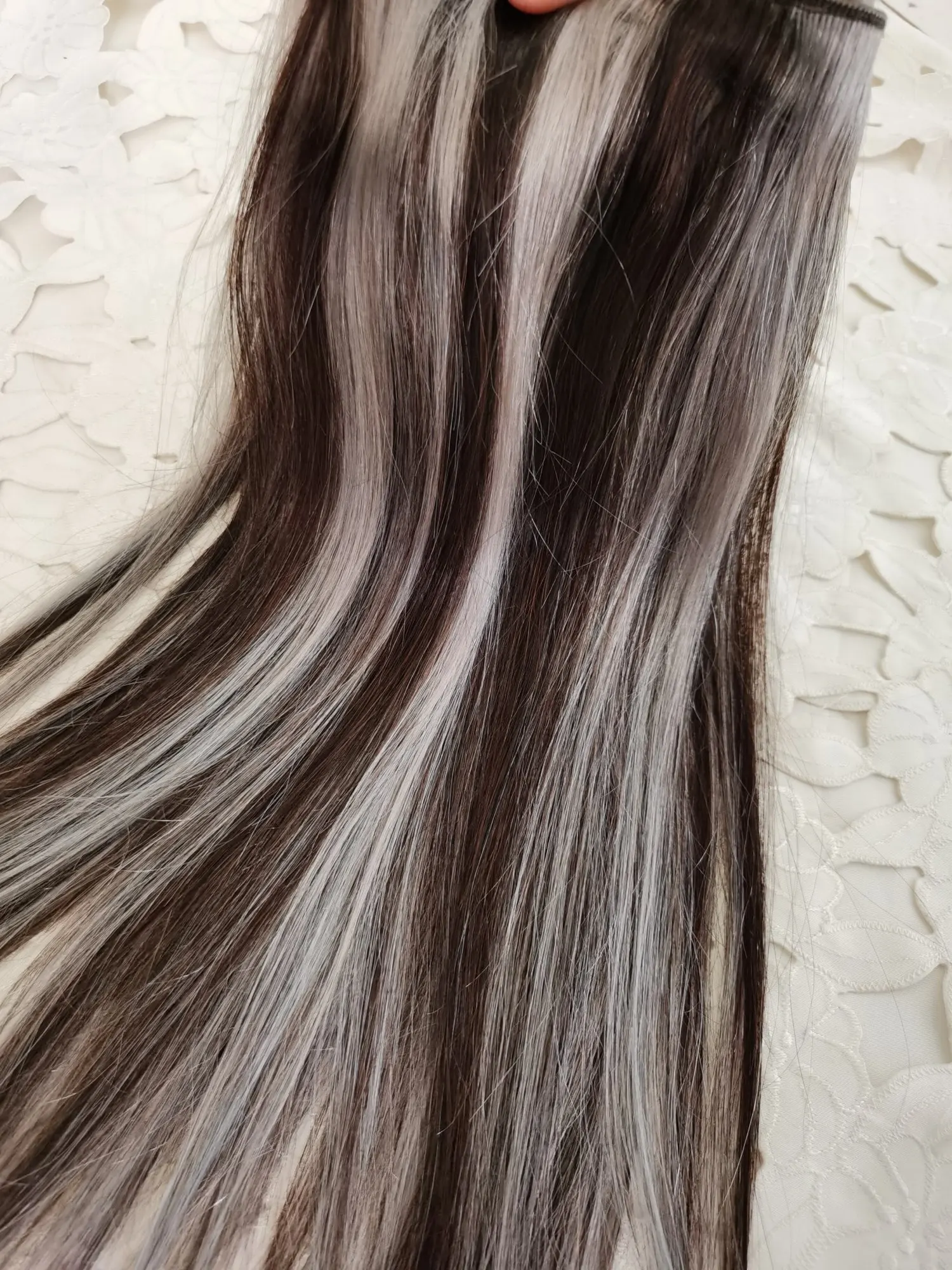 30 tums buntar rakt människohår Ombre Honey Blond Virgin Remy Människohårbuntar Brasiliansk brunt hårförlängning photo review