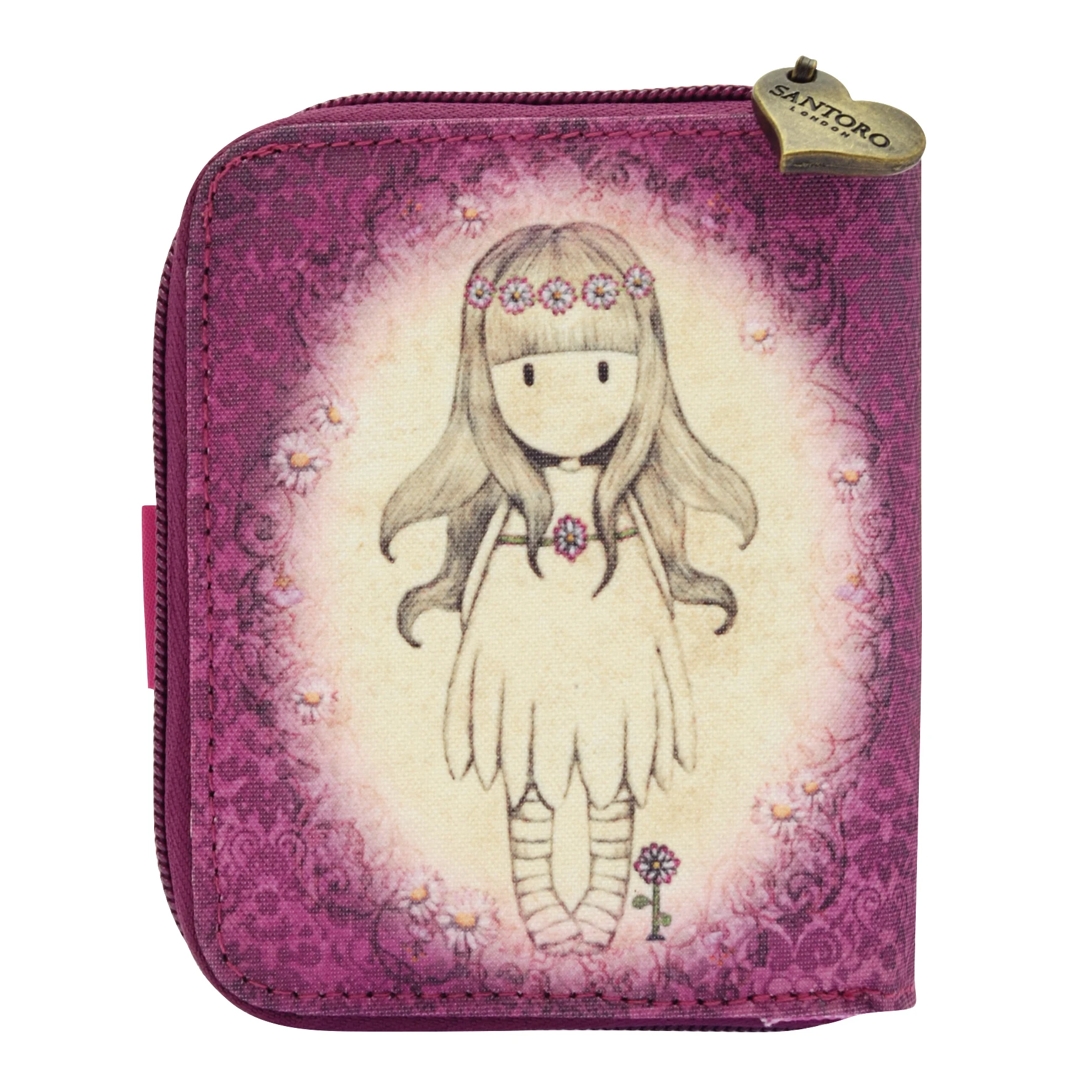 Billetero Monedero Gorjuss Oops Daisy Sus Medidas Aproximadas son de 12 cm de Ancho x 9 cm de alto y 3 cm de espesor.Este maravilloso Monedero de Gorjuss tiene un compartimento