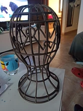 Soporte para pelucas de plástico con forma de linterna, soporte plegable multiusos para cabeza de peluca, estante de almacenamiento, accesorios para peluca