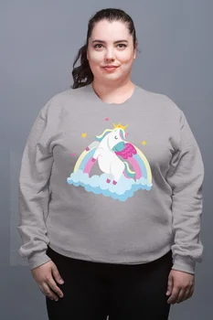 

Angemiel Wear Love Balonlarında Rocking Sweet Double Gray Female Sweatshirt