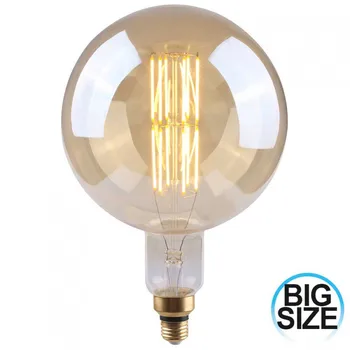 

E27 8W giant globe LED bulb Equi.40W 500lm dimmable 2100K Gold 25000H 7hSevenOn Vintage