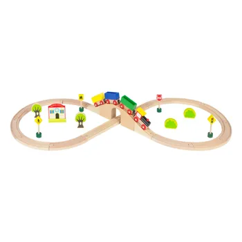 

Wooden Train Goods and way Play & Learn-30 PCs