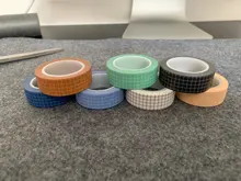 Uds 10M negro blanco rejilla cinta de Washi, planificador cinta adhesiva Scrapbooking DIY etiqueta japonés cinta adhesiva chico regalo