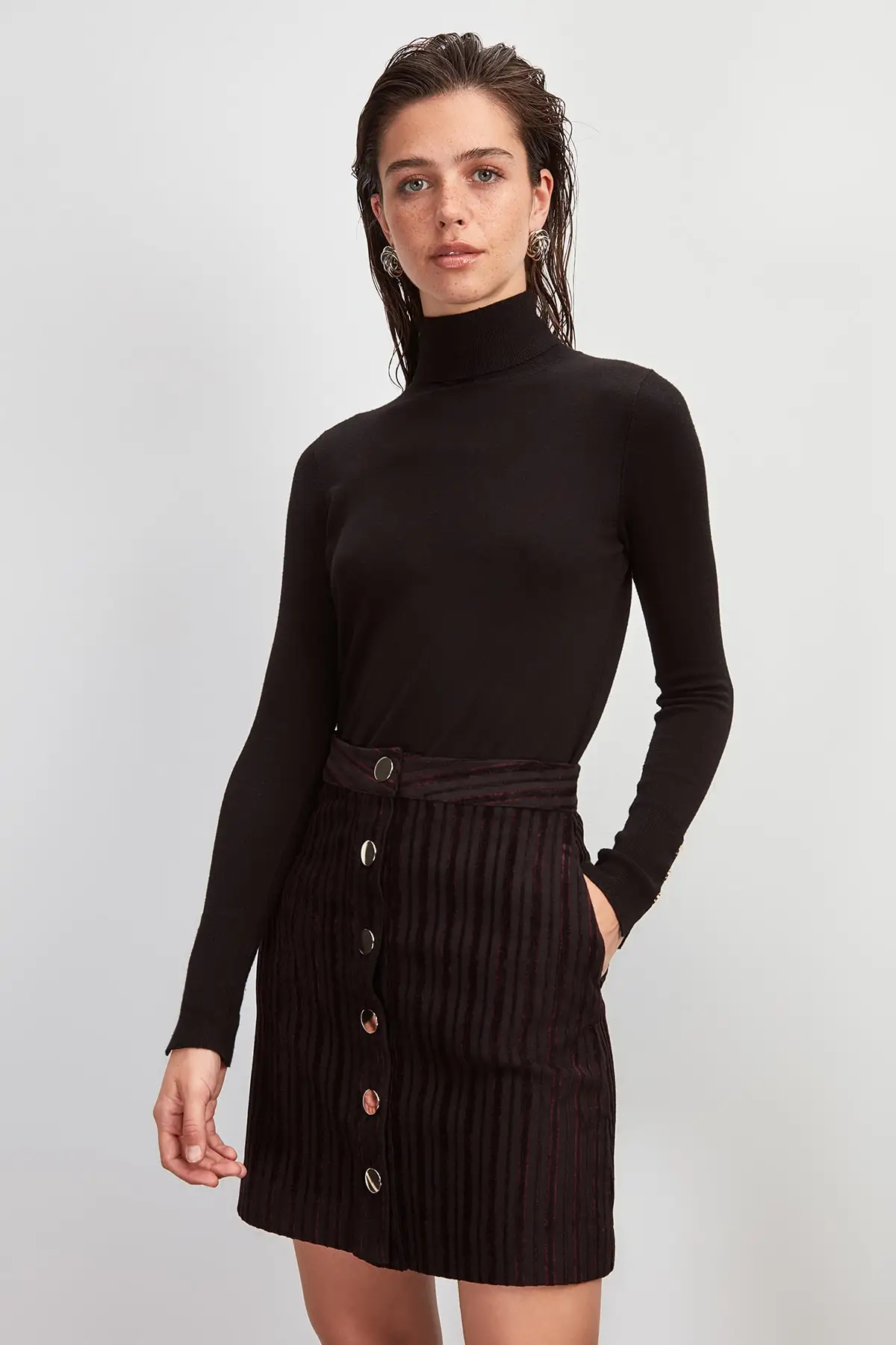 Trendyol юбка в полоску TWOAW20ET0556
