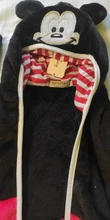 Pijamas de franela con capucha para niños y niñas, ropa de dormir cálida con dibujos de animales, Minnie