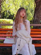 OneNonly-Peluca de cabello sintético largo degradado para mujer, pelo Natural resistente al calor, ondulado y suelto con flequillo, color marrón y Rubio, para Cosplay