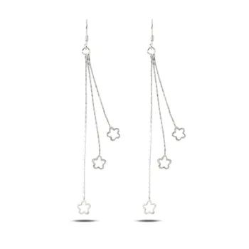 

Teleplus Dangle Matte Textured Flower Earrings 925 Sterling Silver