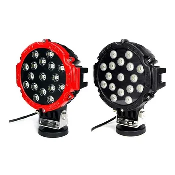 

51W 3700LM 6000K White Light 17 LED Waterproof Car Boat Marine Work Lights Spotlight LED Bulbs(Red/Black)