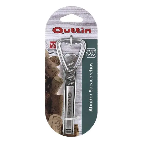 Открывалка для бутылок с штопором Quttin(12x3,5x1,5 см