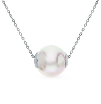 

Silver necklace with pearls sunlight sample 925 test