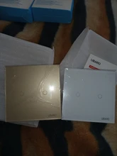 Touch-Switch Led-Panel Glass Interruttore Wall Power Black Ubaro Eu White 1/2/3-gang