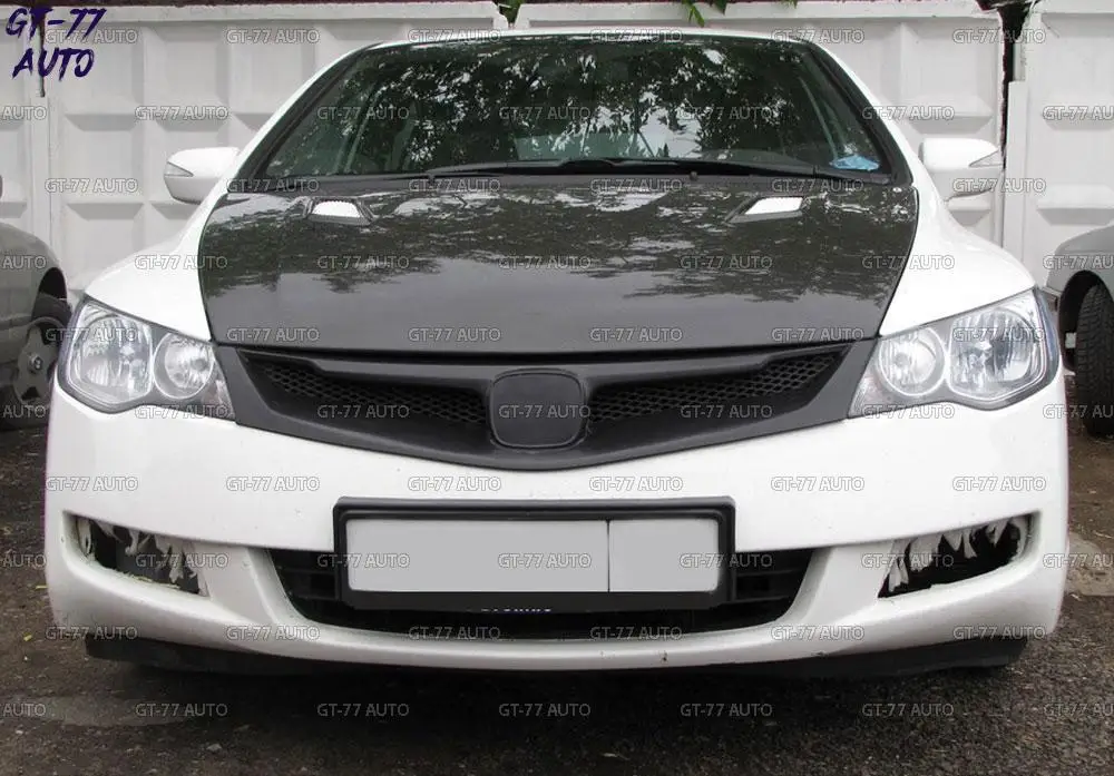 Защитная решетка переднего бампера для Honda Civic 4D 2006-2011 защитный молдинг внешний материал ABS пластик Стайлинг тюнинг