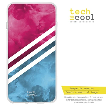 

FunnyTech®Stand case for Xiaomi Silicone Mi9 L Texture pink stripe