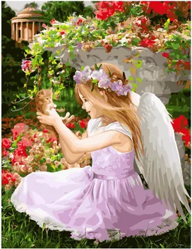 

Picture by numbers GX 34618 angel with a tiny kitten 40*50