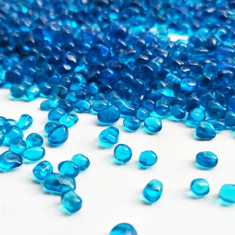 50g Natural Aquarium Decoration Stone Pebble for Fish Tank Sea Blue Glass Sand Ornaments aquarium decoration stones