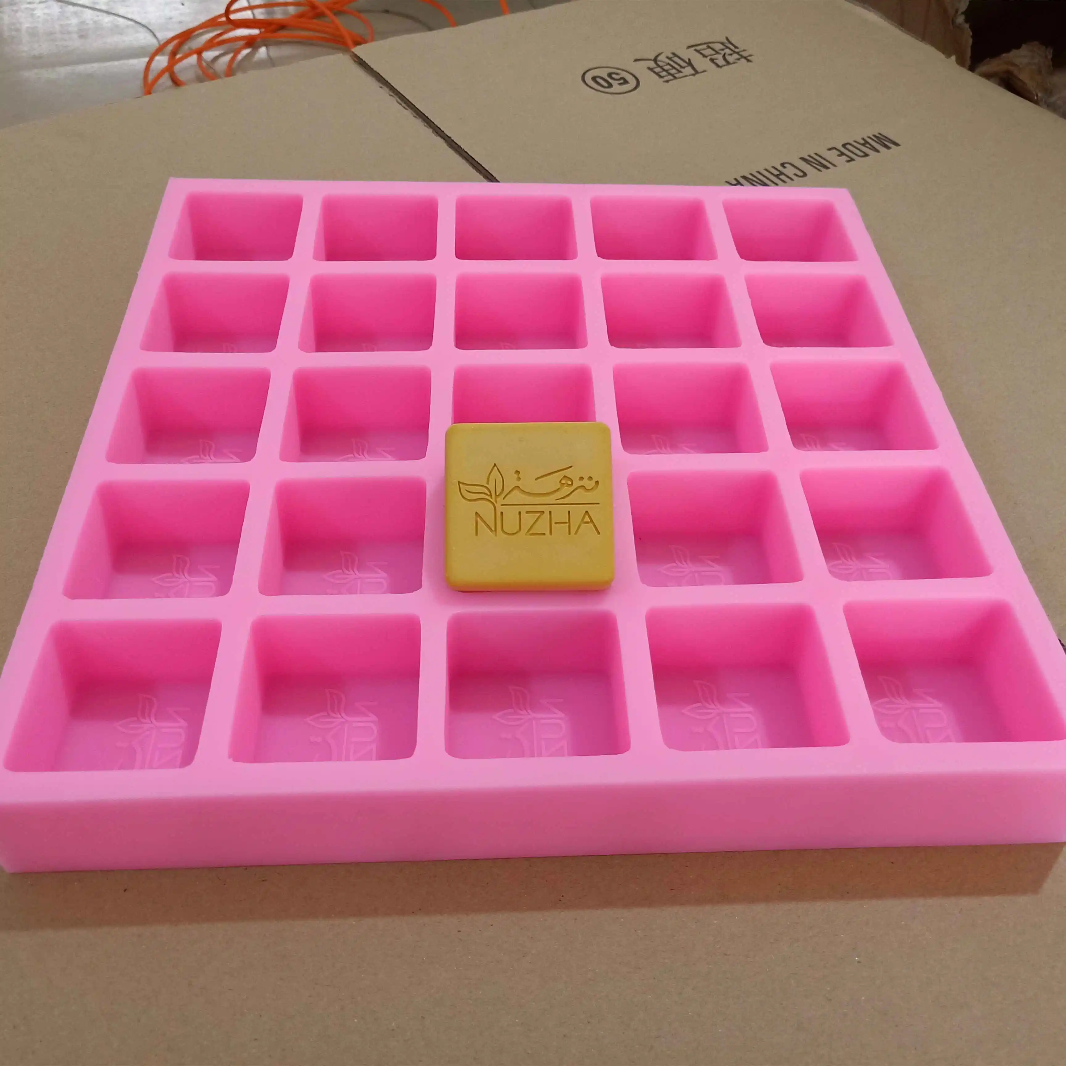 25 Cavities Square Cube Silicone Mold Custom Soap Mold With Logo Customized  Soap Bath Bomb Molds Candle Wax Melt Mould - Soap Molds - AliExpress