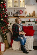 Plaid Shirt Outerwear Top Cotton Blouse Long-Sleeve Slim Female Autumn Winter And