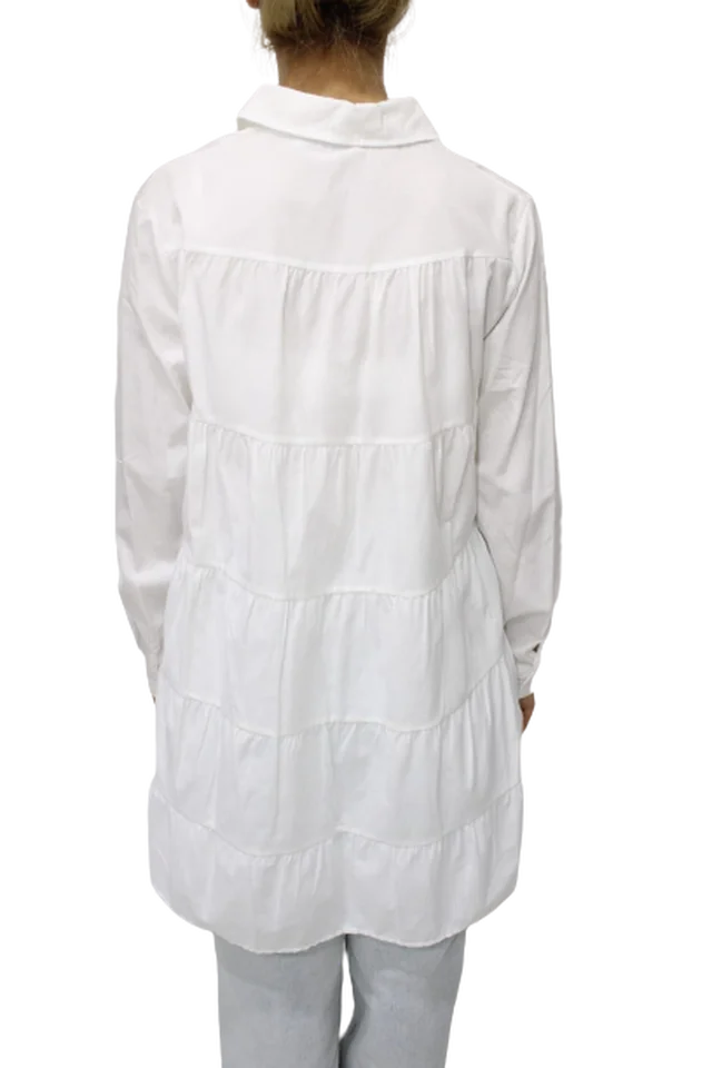 

Back Coat Tunic Shirt-ECRU