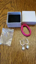 Pearl Earrings 925-Silver Freshwater Natural-Black Women Real Party for Beautiful 