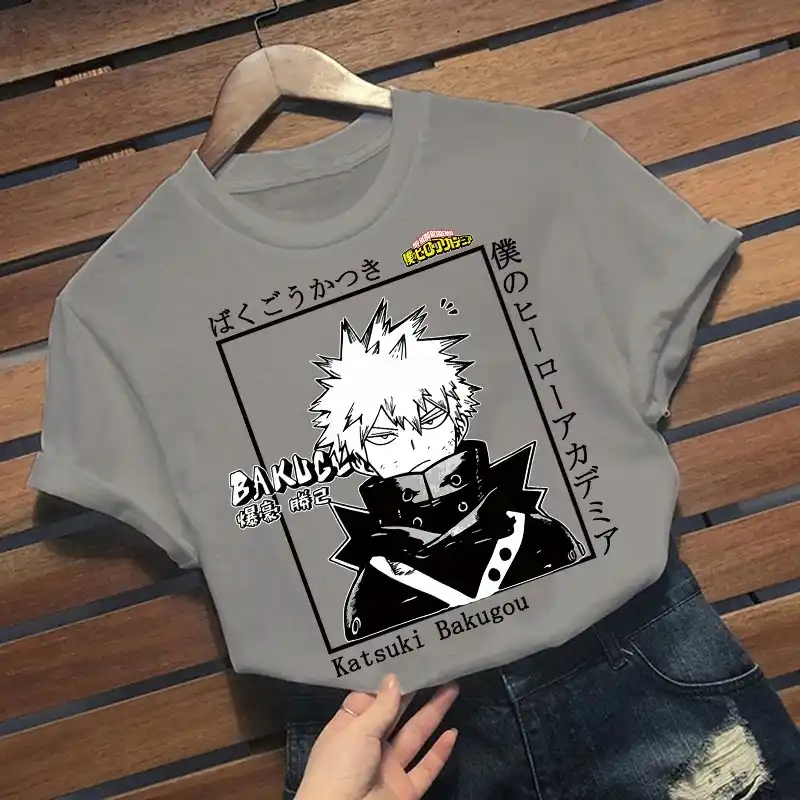 Camiseta O Anime Boku No Hero Katsuki Bakugou Camiseta O Anime Boku No Hero Katsuki Bakugou