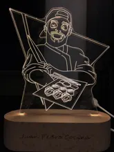 Night-Light Wooden-Base Christmas-Gift Photo-Customized Wedding DIY Holiday for USB 3D