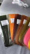 RoyalSissi 10 colores atado de moscas pelo de fantasma de fibra translúcido móviles brillo pelo sintético pike mosca serpentina atado de moscas material