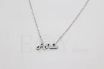 

Collar De Acero Inox Con Nombre De Ana Color Plata Alta Calidad Envió Desde España