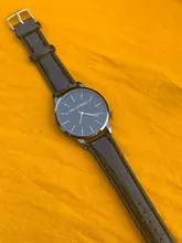 Reloj personalizado para mujer y hombre, pulsera Unisex con grabado con tu nombre en la cara, reloj de pulsera con correa de cuero