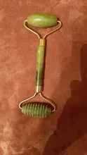 Rodillo de Jade de piedra Natural para masaje Facial, rodillo de Jade de doble cabeza para relajación de cuello cuerpo y adelgazamiento, herramienta de levantamiento Facial