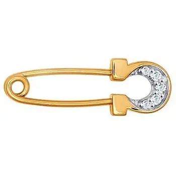 

Sokolov brooch with 5 cubic zirconia Red Gold