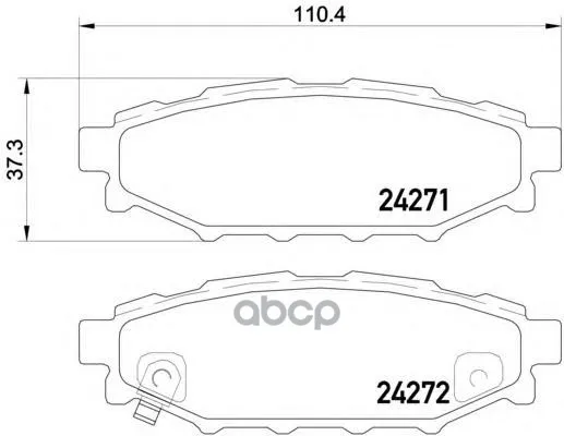 Колодки Тормозные Subaru Legacy 03/Outback 03 2.0/2.5 Задние Brembo P78020 Brembo арт. P78020