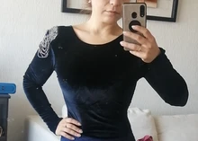 Vintage apliques con cuentas traje de terciopelo de mujer 2020 de moda Sexy sin espalda cuello en V Crossover trajes para mujer Casual cuerpo Femme