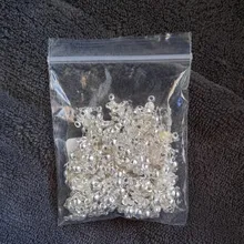 200 Uds conector cierre bola apropiada cadena Calotte final plegadores pulseras de perlas conector cierre componentes Diy para la fabricación de la joyería