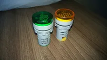 Mini voltímetro Digital redondo de 22mm, medidor de voltaje de CA 12-500V, Monitor de potencia, indicador LED, lámpara piloto, bricolaje