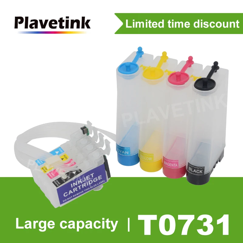 Резервуар для чернил Plavetink T0731 CISS принтера Epson Stylus T13 TX102 TX103 TX121 C79 C90 - Цена: 2 012,83 руб.