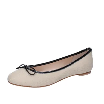 

18 KT ballet flats woman beige fabric