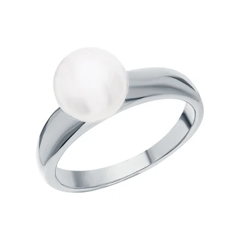

Silver ring with pearls sunlight