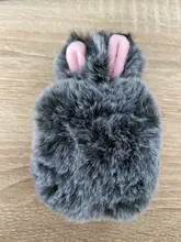 Ear-Fur-Case Capa Carabiner Plush-Cover Apple Airpods Rabbit Soft Wireless for 1-2/Wireless/Charging-fluffy-box