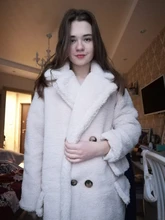 Fur Jacket Coats Teddy Faux-Fur Women Lambs Thick Long Winter Warm Chic Fashion Wool