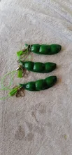 Juguete para apretar Infinite Edamame, llavero de guisantes, hoyuelos, juguetes antiestrés de descompresión
