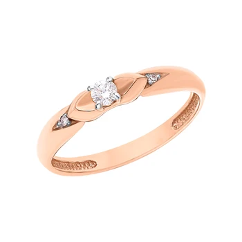 

Gold ring with diamonds sunlight sample 585