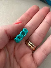 Anillos de cadena geométricos pintados a mano para mujer, joyería de anillos abiertos irregulares Multicolor, aceite de caramelo, nueva moda 2021